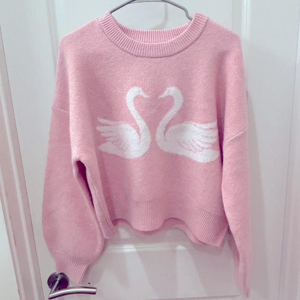 NWOT Jessica Simpson Pink Swan Sweater - XS